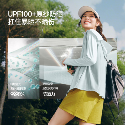 蕉下透气宽松防晒衣女款夏季防紫外线皮肤衣薄款凉感运动防晒外套