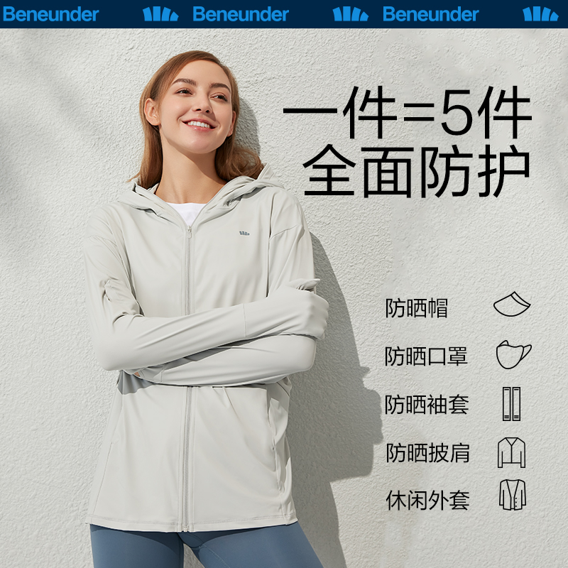 蕉下中长款防晒衣女全身防紫外线夏季户外薄衫透气冰丝凉感防晒服 蕉下中长款防晒衣女全身防紫外线夏季户外薄衫透气冰丝凉感防晒服