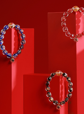 金田池生肖香灰琉璃转运珠手串