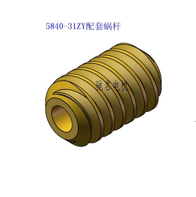 5840-31ZY涡轮蜗杆减速电机 0.5M蜗杆小模数蜗杆定做 555电机蜗杆