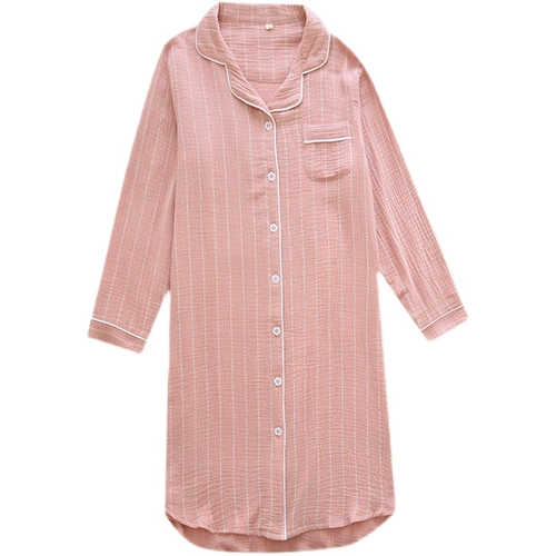 Хлопковый лонгслив, осенняя демисезонная пижама, длинный кардиган для отдыха, банный халат, длина миди