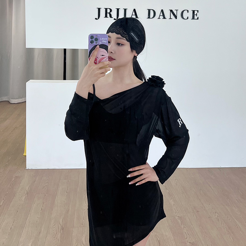 JIA DANCE拉丁舞蕾丝发带新款花边弹力国标舞演出头饰 - 图0