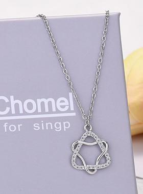 镂空花朵百搭五角星s925纯银