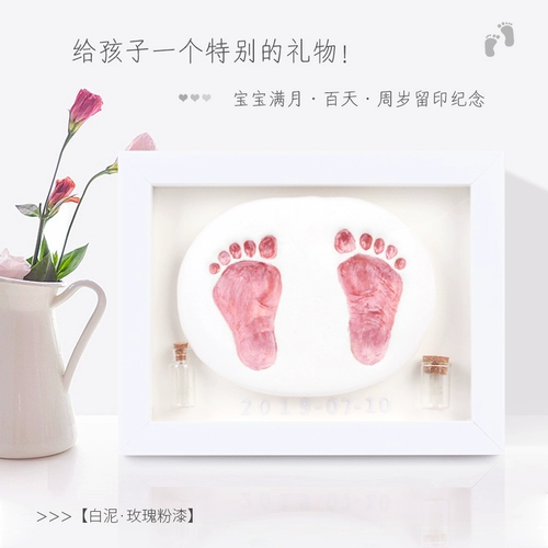 Детский отпечаток рук, детские отпечатки рук и ног, чернильная подушечка, фоторамка для новорожденных, сувенир, подарок на день рождения