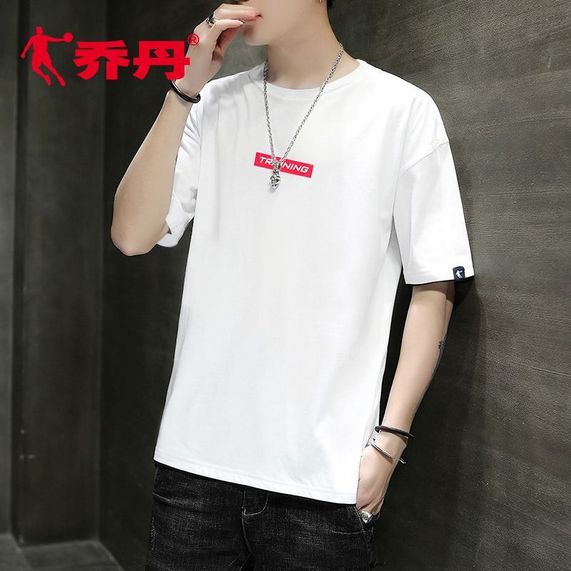 Jordan Short Sleeve T-shirt Men's 2020 Summer New Loose Cotton Half Sleeve Top Official Website Round Neck Casual Sportswear