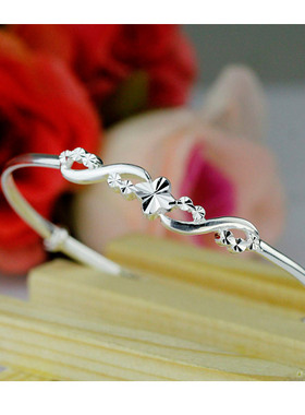 四叶草学生纯银手镯送女友礼物