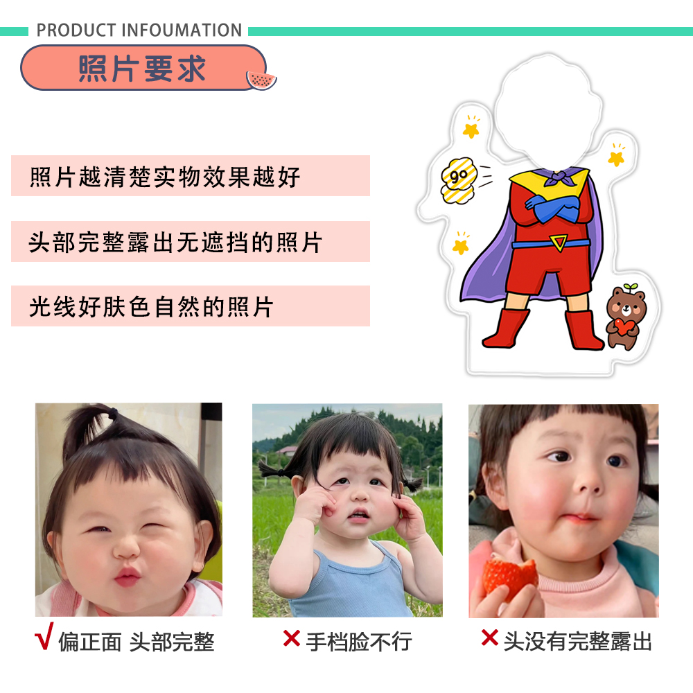 亚克力定制电动摇头桌面摆件网红创意可爱小人头像搞笑车载摇摇乐,淘宝优惠券,粉丝福利购,淘宝优惠卷