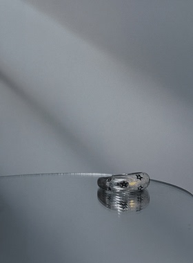 做旧款星星情侣开头可调节戒指