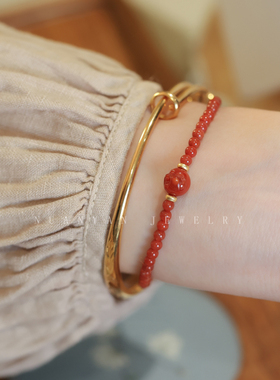 晶翼天然南红玛瑙翡翠转运手链