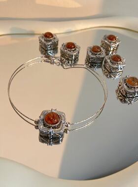 金乌载日黑金超七纯银手环