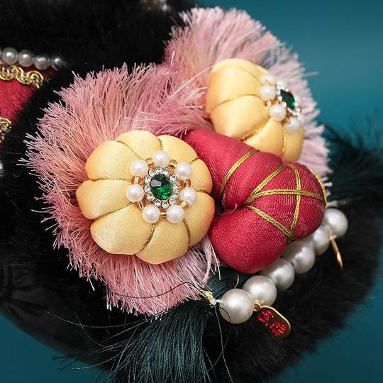 新款纳福成人虎头鞋传统绣花鞋女手工制作古风汉服鞋老北京布鞋女