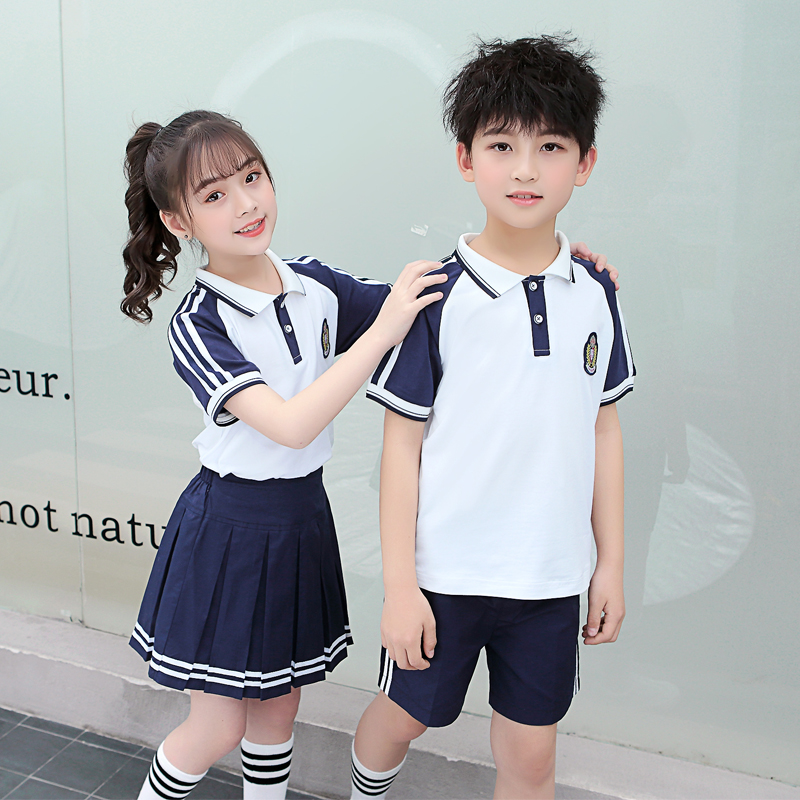 幼儿园园服小学生校服套装学院风六一夏季运动会定制班服短袖校服