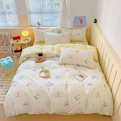 相思豆丨红豆出品亲肤四件套加厚款宿舍三件套床单被套床上用品-4