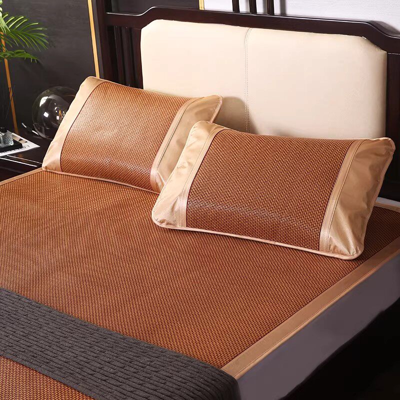 良品拾光丨中式编织藤凉席三件套夏季透气凉爽席子可折叠床上用品