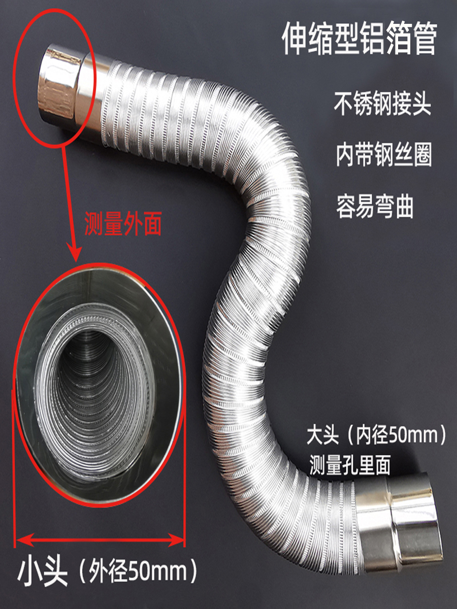 燃气商用炉具煮面桶蒸汽机包子炉蒸煮锅加长伸缩管排气管烟囱配件 - 图0