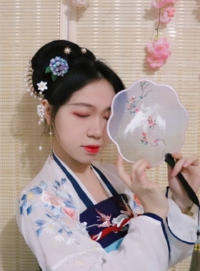 韶华云朵夹百搭古风汉服流苏耳环
