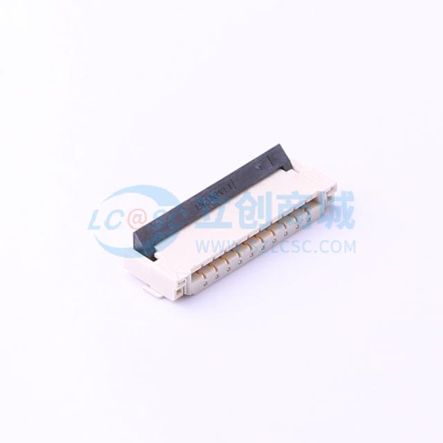 FFC/FPC连接器 F1004-H-10-20G-R SMD,P=1mm,卧贴 翻盖式 10P 双 - 图1