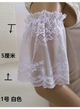 薄款假袖子蕾丝拼接T恤短袖接中袖花边装饰袖手袖套短款网纱手套