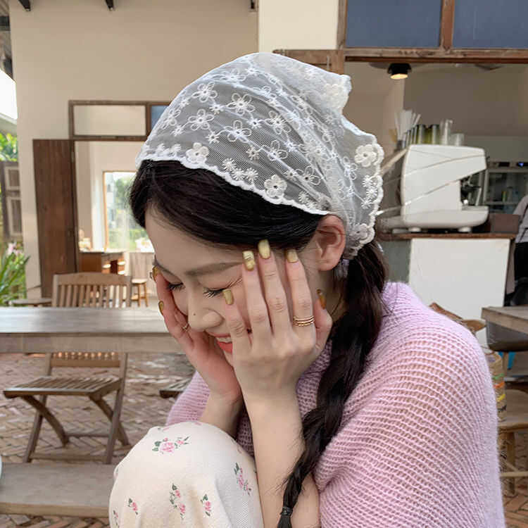 多用蕾丝帽夏季薄款防晒巾时尚春夏新款百搭刺绣围巾围脖网红爆款,淘宝优惠券,粉丝福利购,淘宝优惠卷