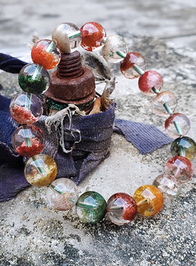 天然巴西四季幽灵水晶手链