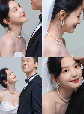 天然珍珠巴洛克小众锁骨链仙气