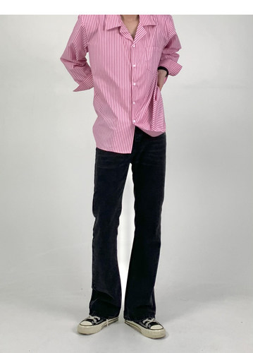 平替黑灰色微喇牛仔裤男新款高腰小个子显瘦马蹄裤喇叭裤子 - 图2