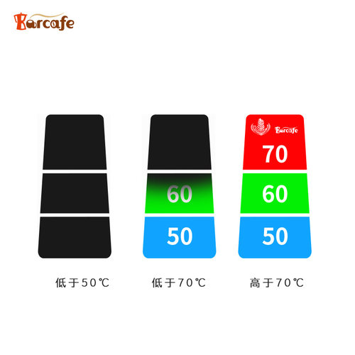 Barcafe 拉花缸温感贴纸 温度贴 感知温度 奶盅温度贴 奶缸温度计 - 图1