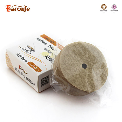 Barcafe 咖啡无漂白咖啡滤纸 摩卡壶滤纸V60滴漏式手冲咖啡过滤纸 - 图0