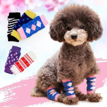 Shake-in-the-style pet protection leg Puppy foot jacket socks kneecap anti-urine leg warm socks protect the joint wolves