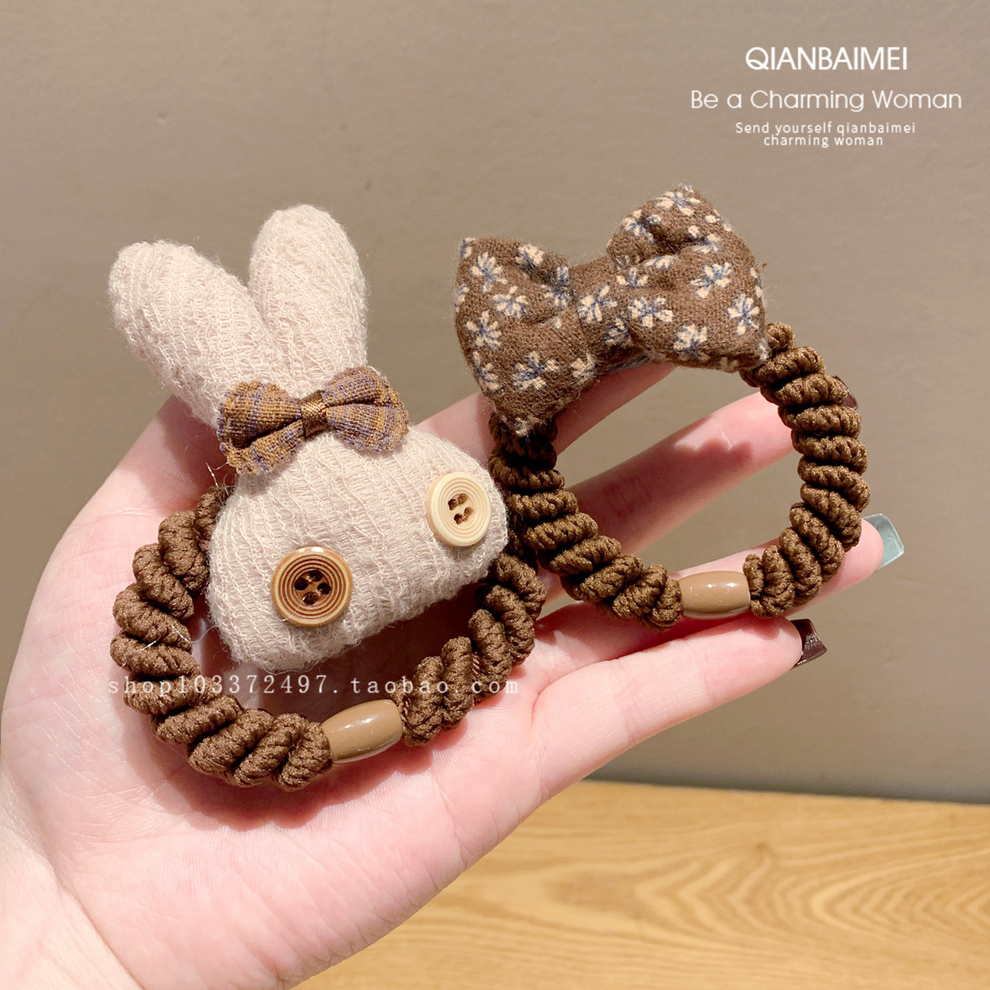 韩版碎花蝴蝶结发圈高弹力耐用橡皮筋女童绑发头绳甜美可爱发绳女,淘宝优惠券,粉丝福利购,淘宝优惠卷