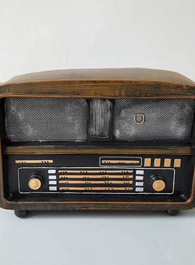 复古怀旧风收音机咖啡厅装饰品