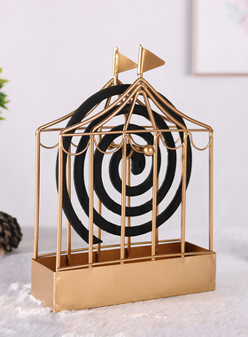 鸟笼创意防火铁艺蚊香炉接灰盘