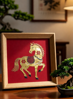 非遗螺钿画摆件特色商务礼品高端礼物新年送礼马上有钱马上成功