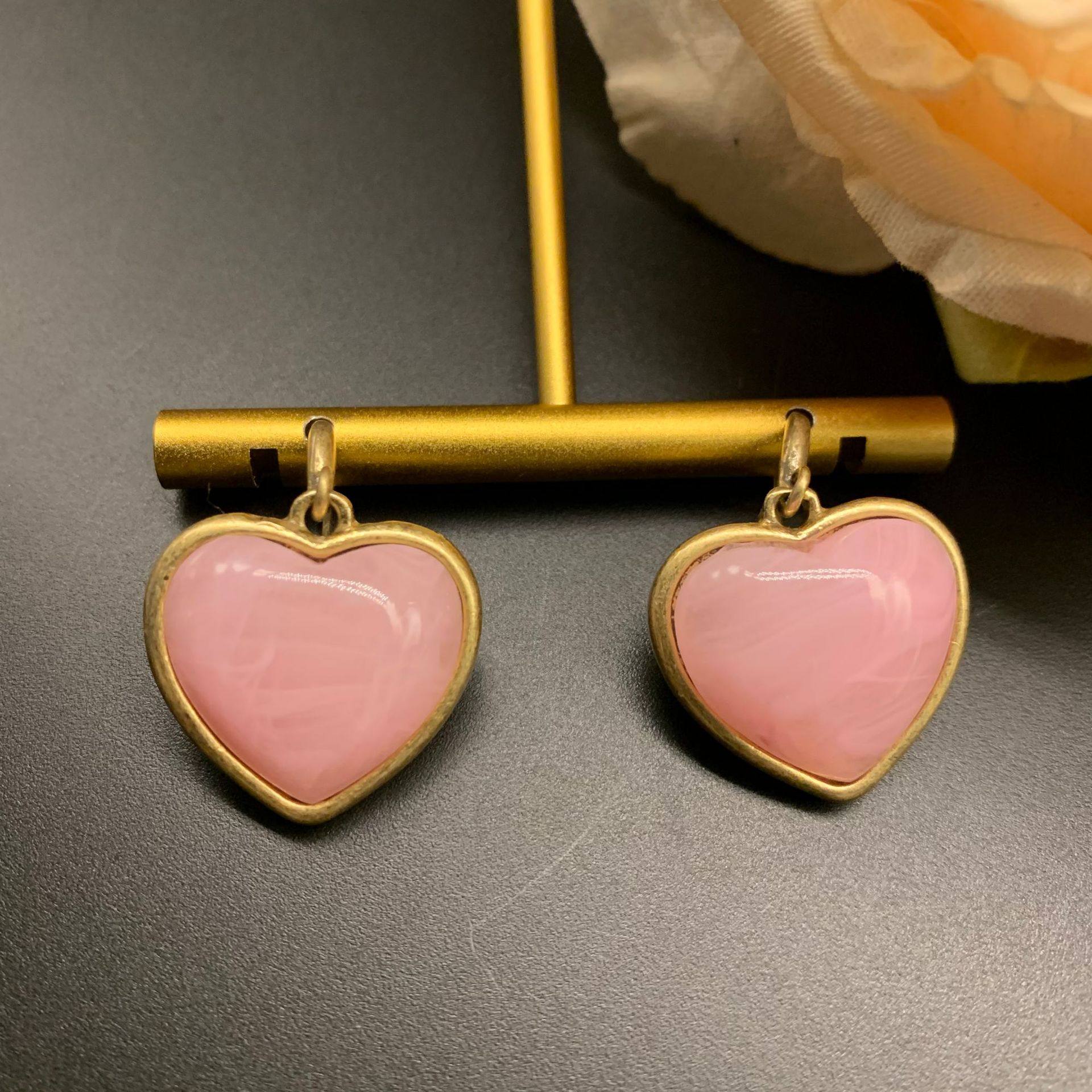 新款个性小众中古 【爱心桃桃】复古风简单大方气质流行款耳饰耳,淘宝优惠券,粉丝福利购,淘宝优惠卷