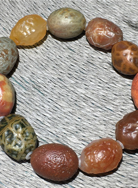 精品天然蒙古血脉原石手链男女水晶手串饰品阿拉善玛瑙原石手链