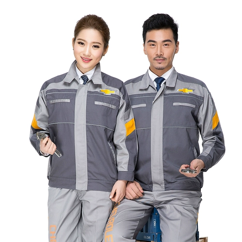 Крепкая одежда Chevrolet с длинными рукавами набор рабочей одежды мужской автомобиль 4S Магазин.