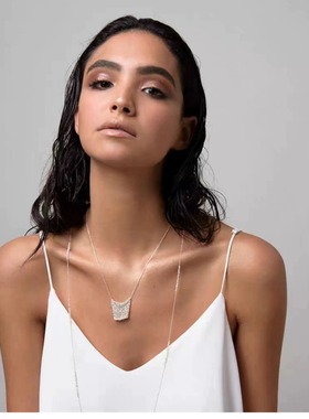 中东小众高级925纯银编织项链女