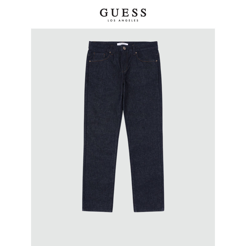 guess2020新款男士纯色直筒长裤 guess牛仔裤