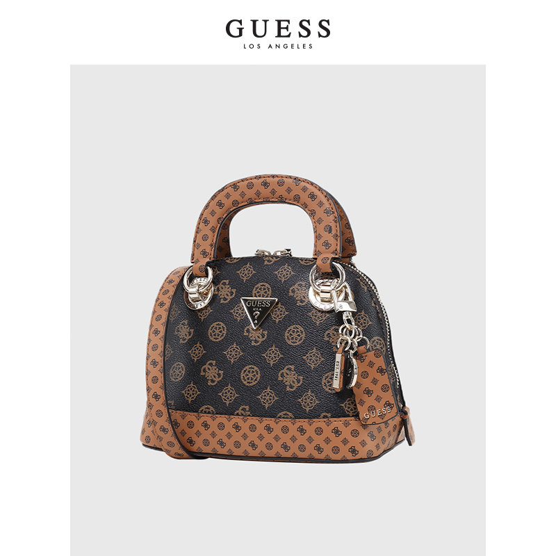 guess2021女印花倒三角logo单肩包 guess女士包袋