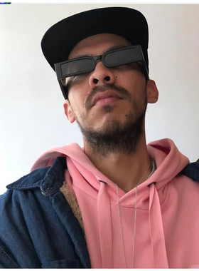 嘻哈潮酷防晒长方形太阳镜