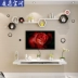 Punch-free hiện đại tối giản kệ tường treo tường phân vùng lưới sáng tạo TV nền tường trang trí phòng khách - TV tivi samsung 50tu8500 TV