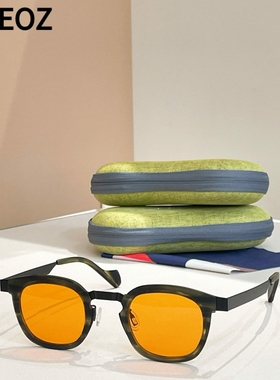 ANNE OWEN板材中金属方形复古墨镜遮阳太阳眼镜男女潮款中小框型