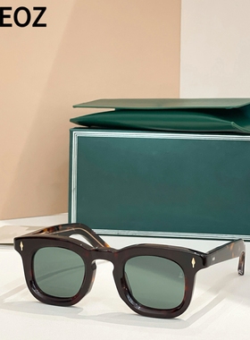 jmm DEVAUXE复古方形太阳眼镜男女潮款板材醋酸纤维中大脸墨镜