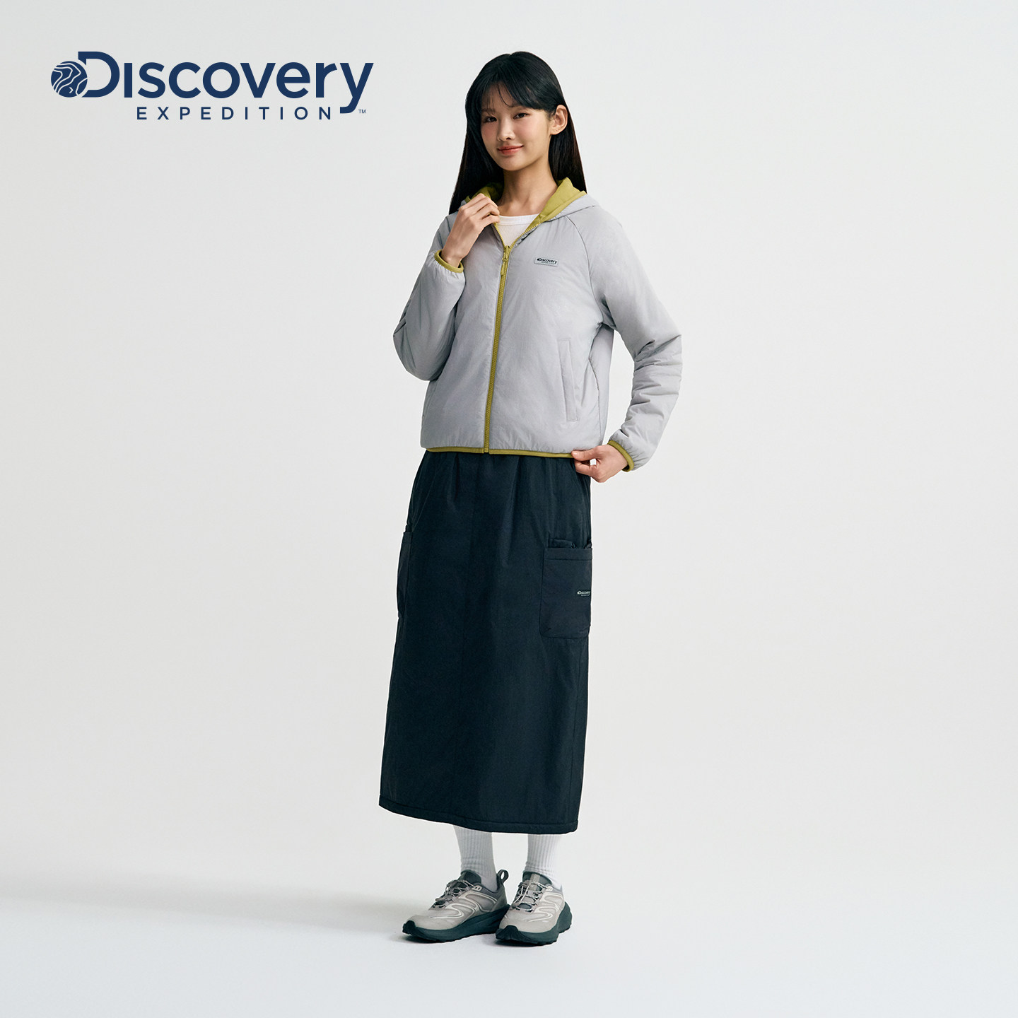陈丽君同款Discovery探索户外休闲露营加厚工装半裙女25秋冬新品,淘宝优惠券,粉丝福利购,淘宝优惠卷