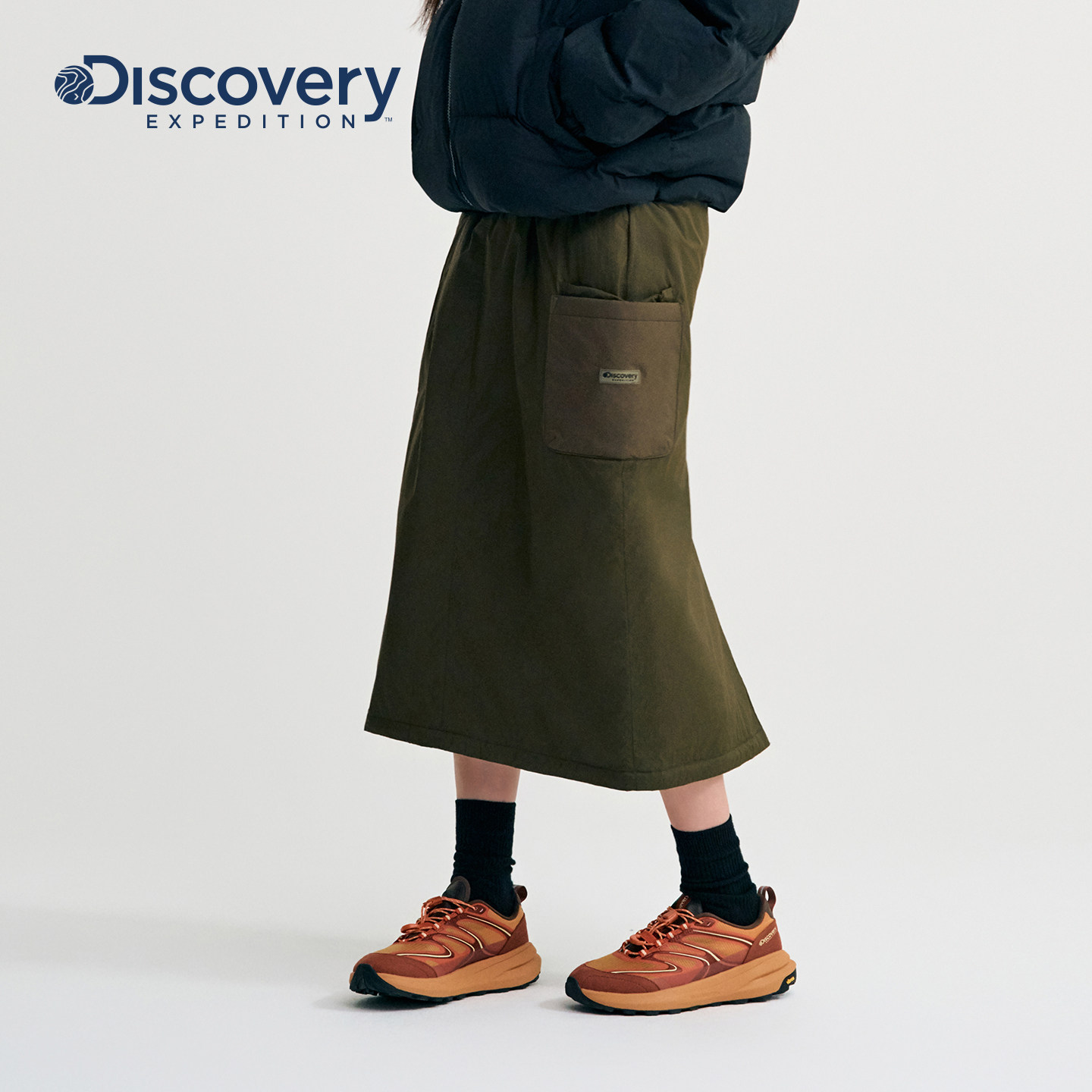 陈丽君同款Discovery探索户外休闲露营加厚工装半裙女25秋冬新品,淘宝优惠券,粉丝福利购,淘宝优惠卷