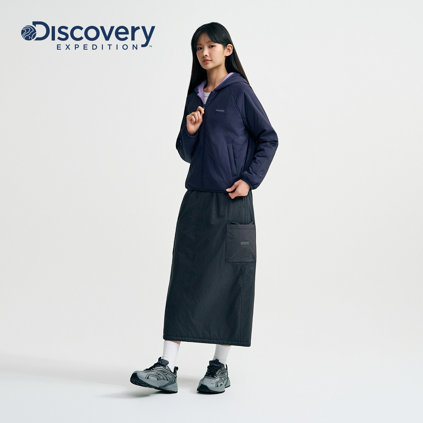 陈丽君同款Discovery探索户外休闲露营加厚工装半裙女25秋冬新品,淘宝优惠券,粉丝福利购,淘宝优惠卷