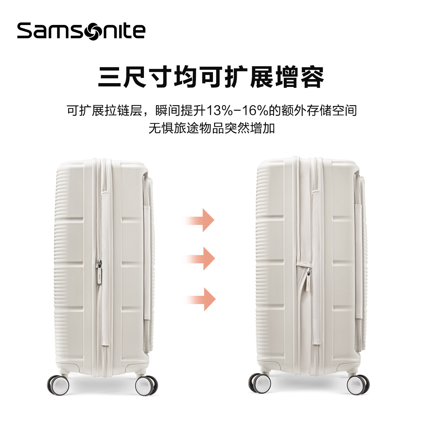 Samsonite新秀丽行李箱2025新款前开口双开门拉杆箱旅行箱KT2,淘宝优惠券,粉丝福利购,淘宝优惠卷