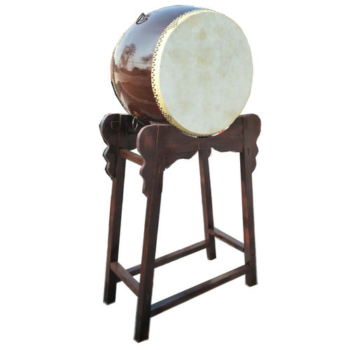 咖啡色战鼓18寸20寸24寸1米1.5米寺院大鼓牛皮鼓龙鼓立式鼓演出鼓 - 图3