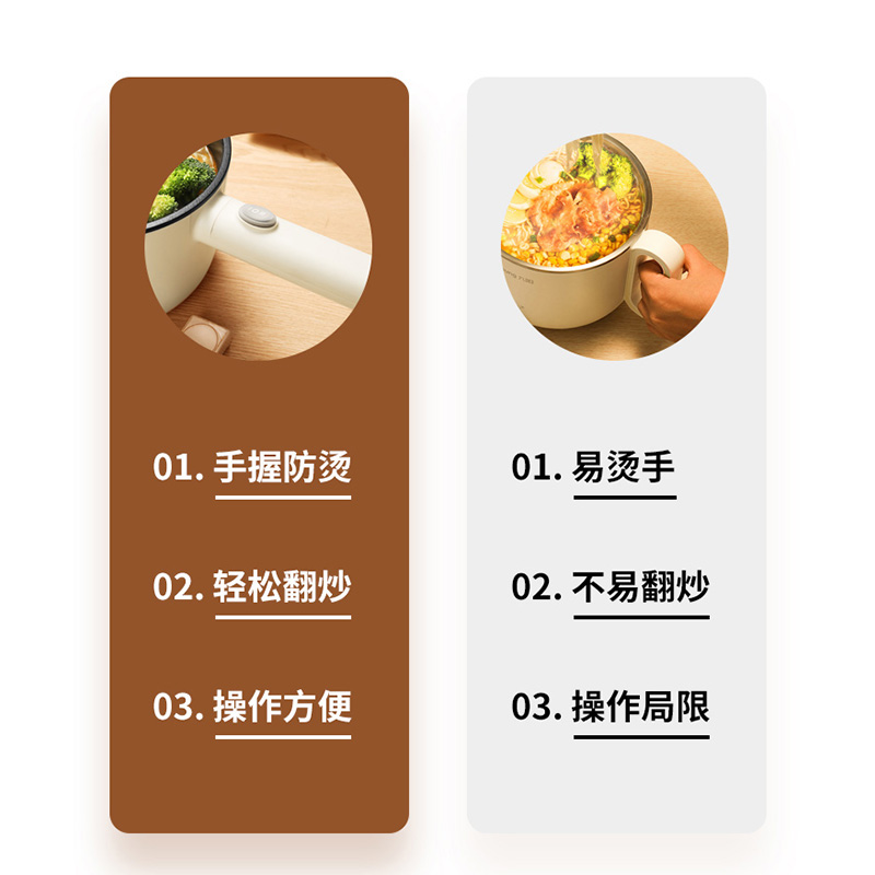 九阳中卓鼎专卖店九阳电炒锅家用多功能锅一体宿舍学生锅火锅炒菜电煮面锅一人食2