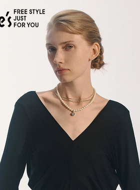 she’s时尚珍珠项链首饰